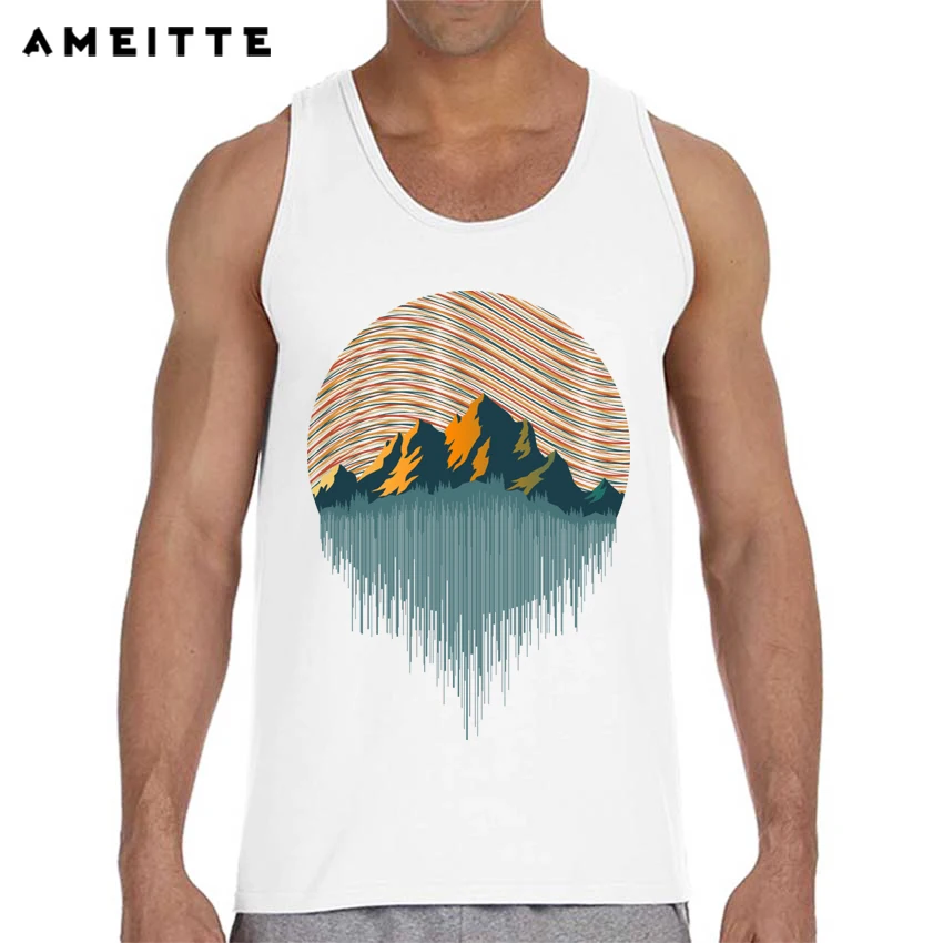 Футболка мужская с геометрическим принтом Повседневная рубашка коротким