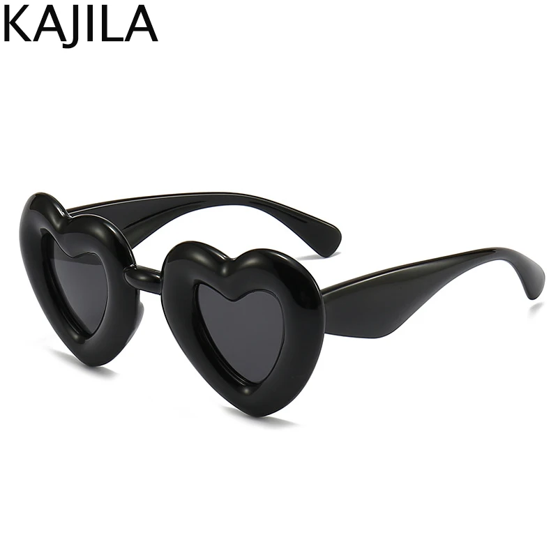

Inflate Heart Sunglasses Women 2023 Luxury Brand Designer Love Shaped Sun Glasses for Female Y2K Streetwear Eyewear Shades UV400
