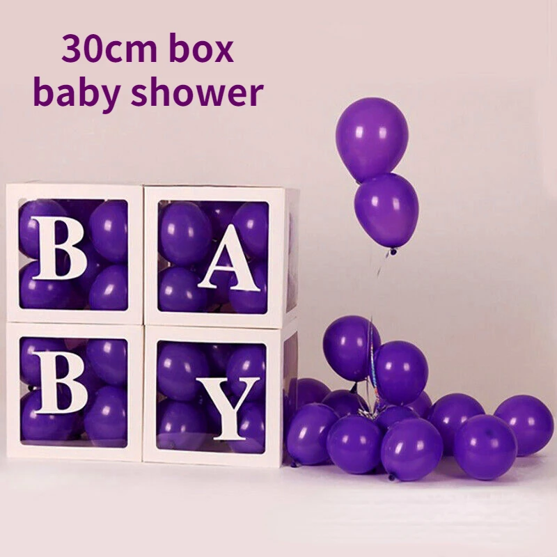 

30 см воздушные шары для будущей матери, прозрачная коробка, украшения для мальчика и девочки, 1-вечерние фотография, DIY Декор, детский воздушн...