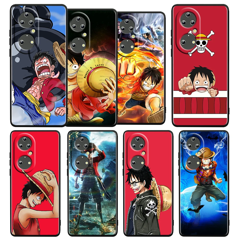 

Popular Anime One Piece For Huawei P50 P20 P30 P40 5G P10 Pro Lite E Plus P9 Lite Mini Silicone Soft TPU Black Phone Case Cover