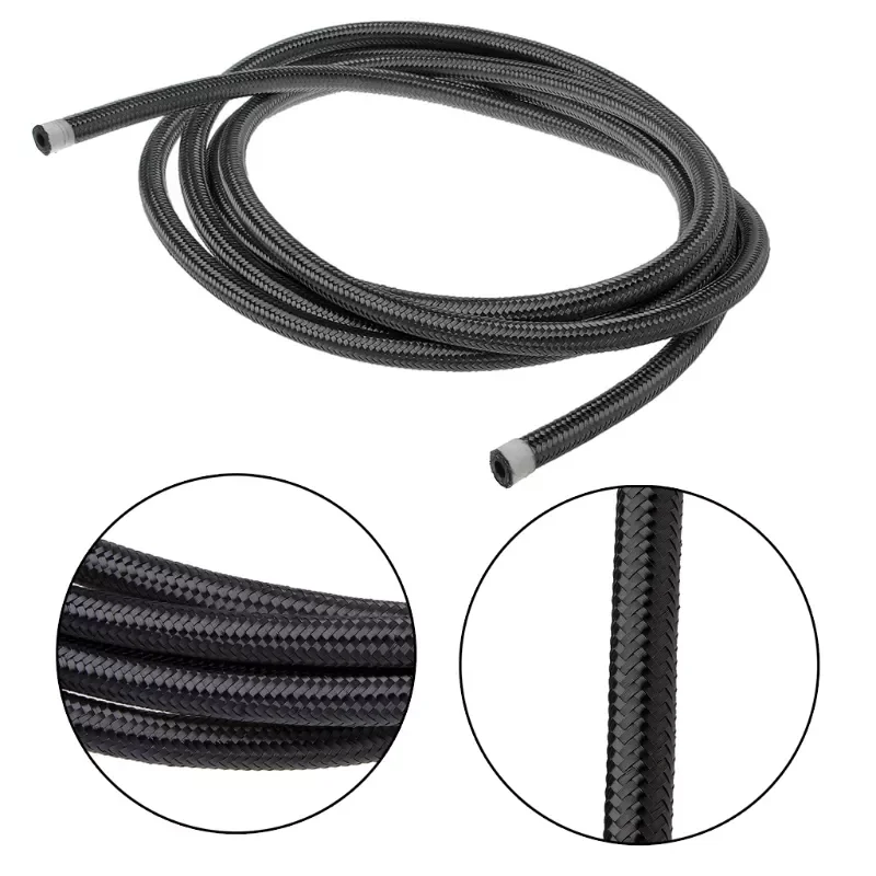 

1M Nylon Steel Braided Brake Gas Oil Fuel Line Hose AN4 AN6 AN8 AN10 2018 NEW