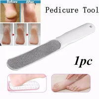1pc double faced feet soles feet pedicure rubing foot stainless steel foot care tool dead skin remover peeling tool