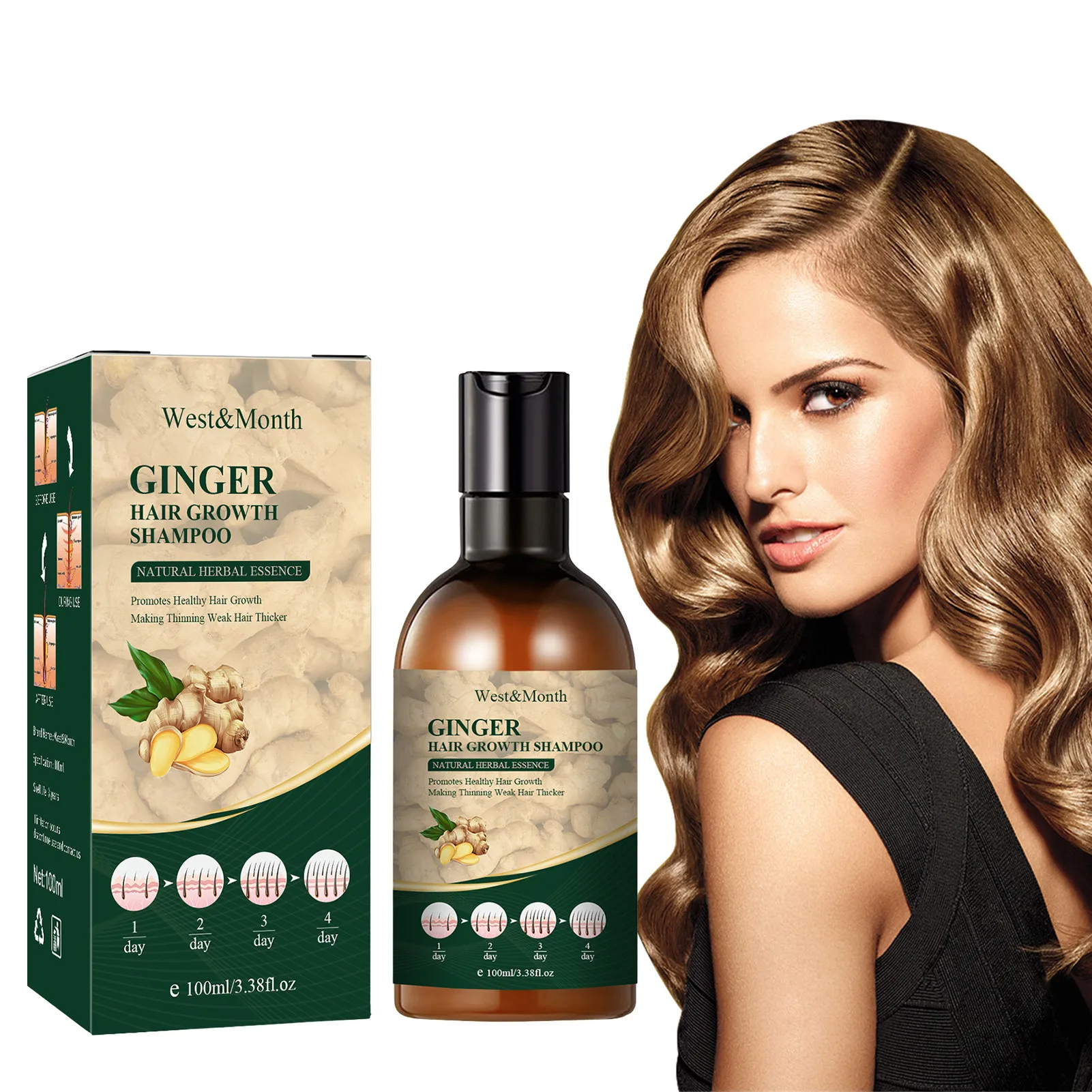 

Hair Growth Shampoo Anti-Hair Loss Shampoo Hair Loss Shampoo Ginger Hair Care Shampoo Helps Stop Hair Loss Hair Care Shampoo