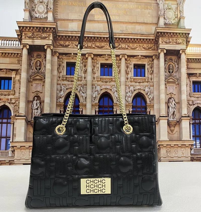 

Top Quality Luxury Brand CHCH HCHC New Fashion Letter Printing Genuine Leather Large-capacity Shoulder Diagonal Chain Bag Sac Gg
