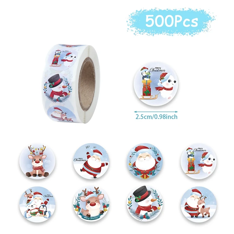 

Рождественские наклейки 500 шт
