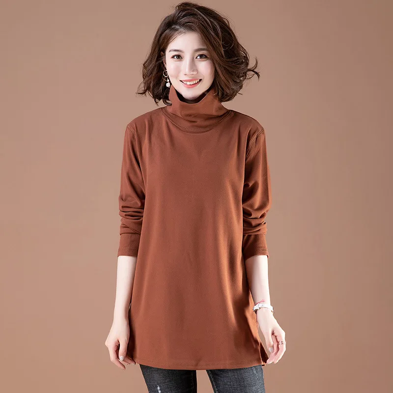 

Women Clothings for Middle Age and Elderly Age Women Loose Women Tops with Over size Turtleneck Big Size Women Shirts