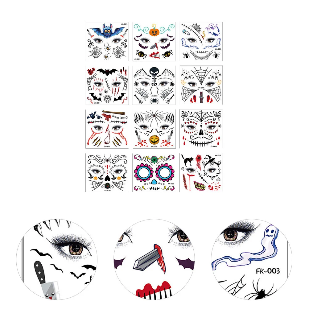 

Face Tattoosstickersspider Temporary Web Party Stickercosplay Costumearm Decals Horrible Netspoof Horror Dia Debody Los Muertos