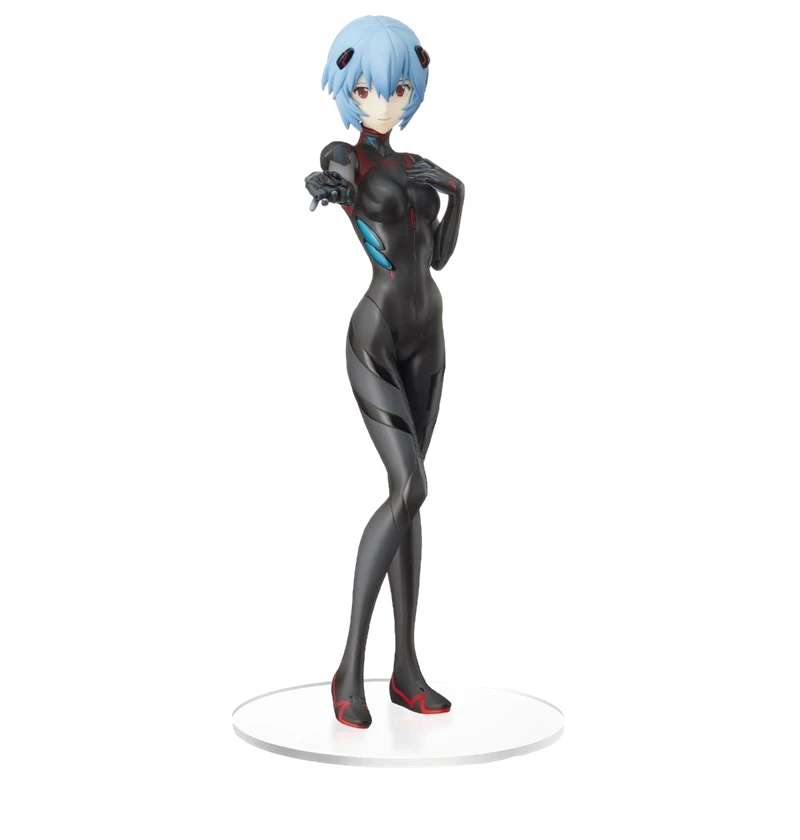 21 см Neon Genesis Evangelion Аниме Фигурка Черная куртка с короткими волосами Рей Аянами