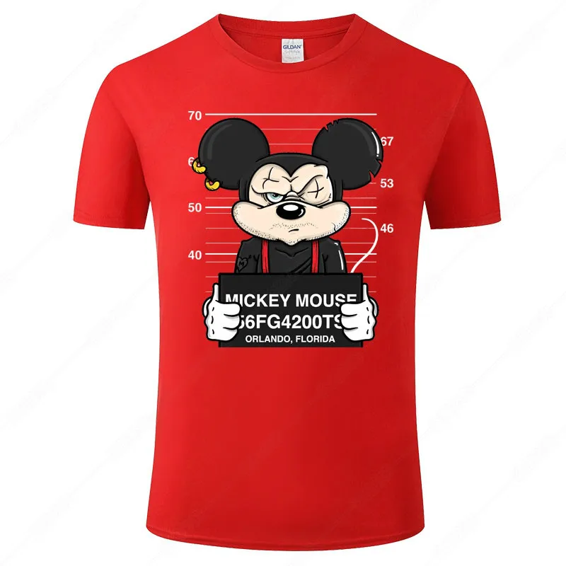 

Mickey Mouse Cotton 100% T-shirt Men's Cartoon Print Short Sleeve Fashion Trend New T-shirt Unisex Clothing 2021 Asian Size