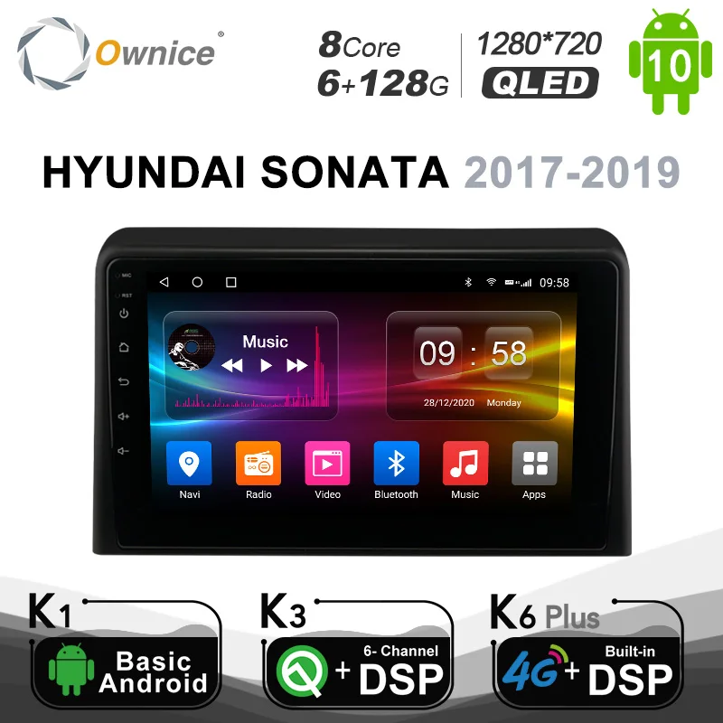 Ownice 1280*720 Android 10 0 Автомобильная Мультимедийная Автомагнитола для HYUNDAI SONATA 2017 - 2019 4G