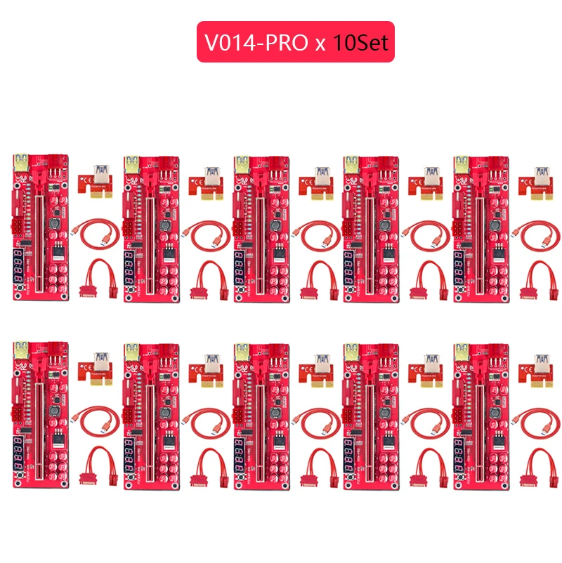 

Новейший V014 PRO USB 3.0 PCI-E Райзер VER 014 Экспресс 1X 4x 8x 16x Райзер адаптер Pcie Райзер карта SATA 15 контактов на 6 контактов питания