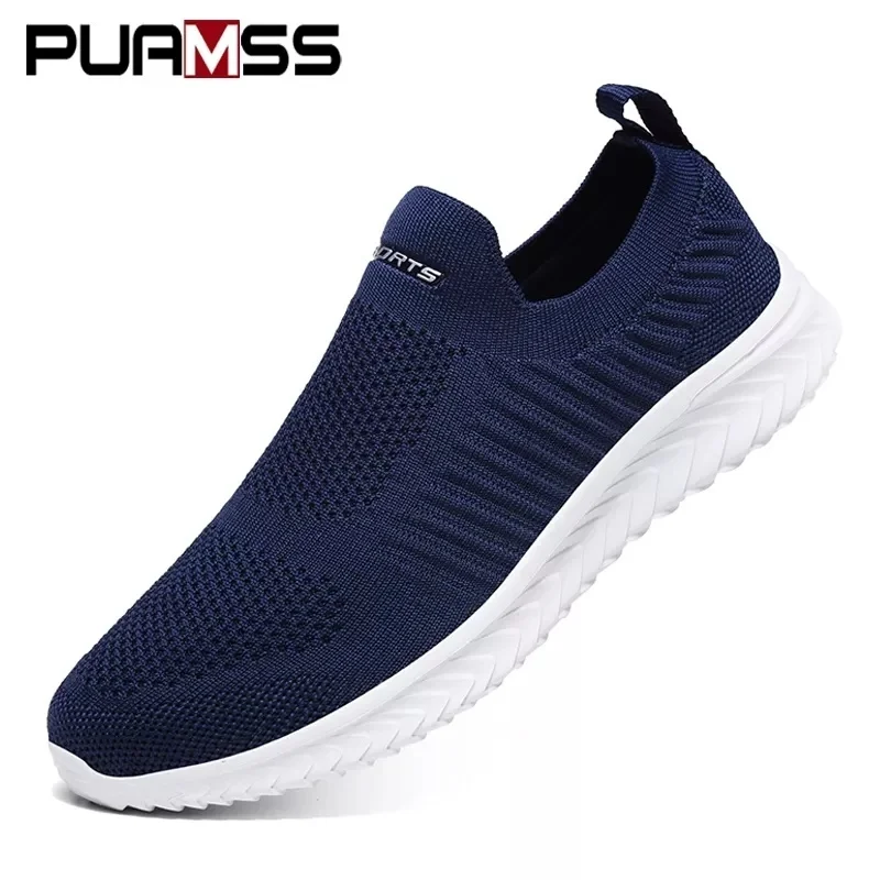 

Men Vulcanize Shoes Mesh Men Shoes Lightweight Comfortle Men's Sneakers 2023 Autumn Fashion Slip On Flats Shoes Male Loafers