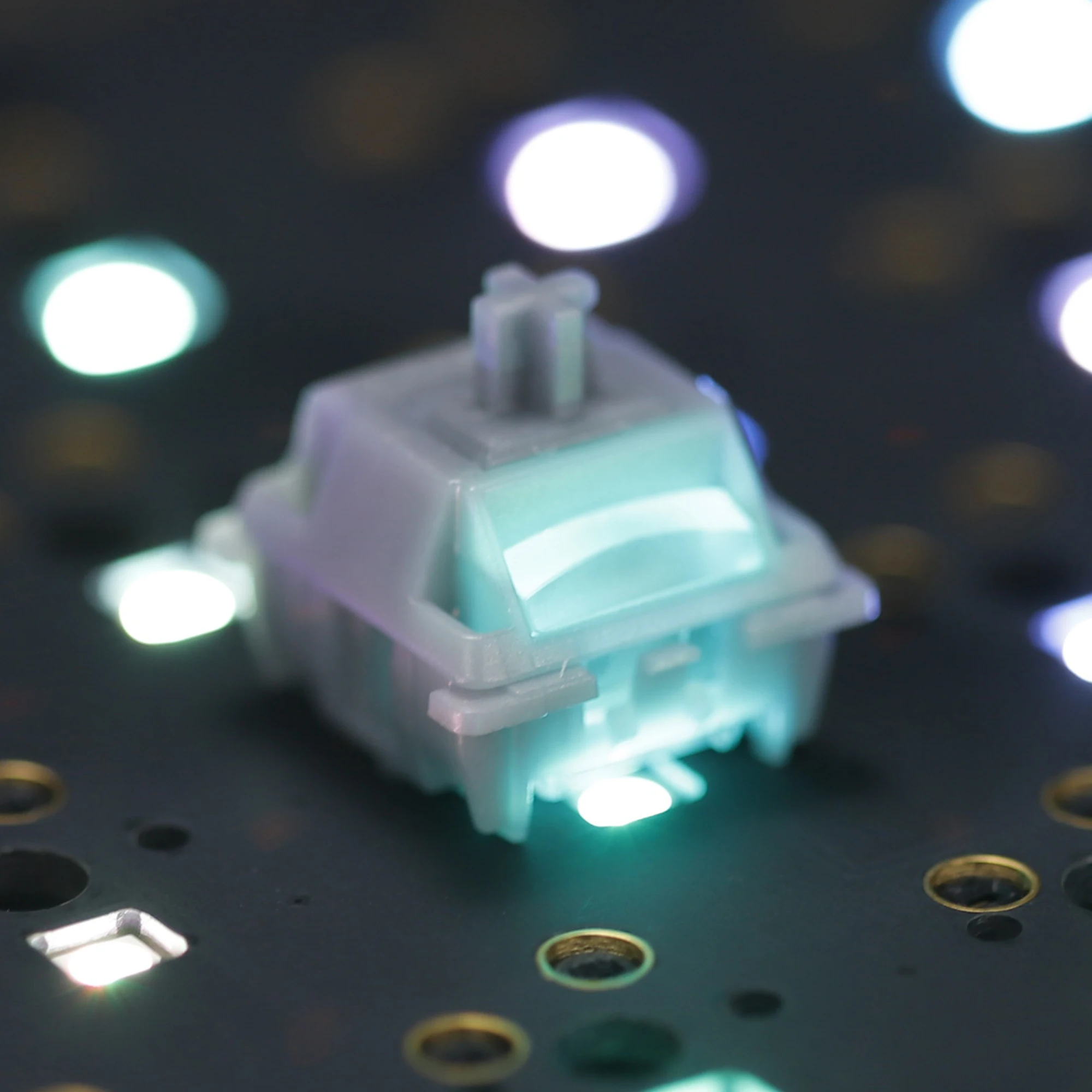 5-контактные Серебристые скоростные линейные переключатели GATERON RGB SMD DIY Hotswap для