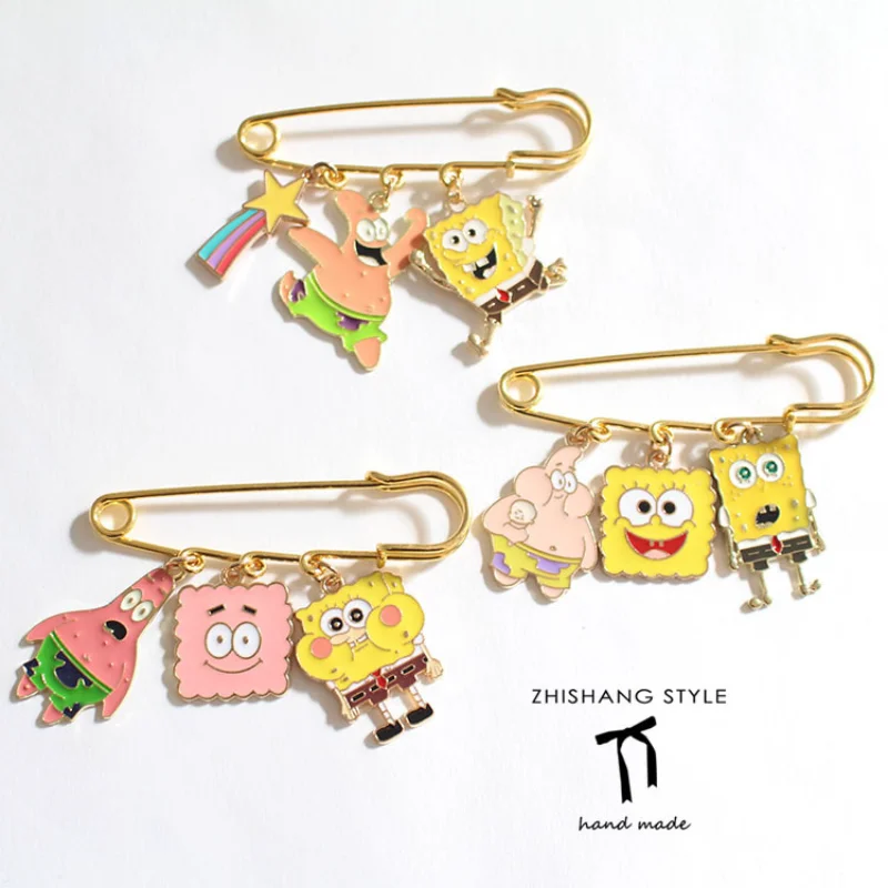 

Best-selling Sponge Darling Ōboshi) Cute Cartoon Fashion Accessories Fun Happy Pin Bag Clothing Accessories Friendship Gifts