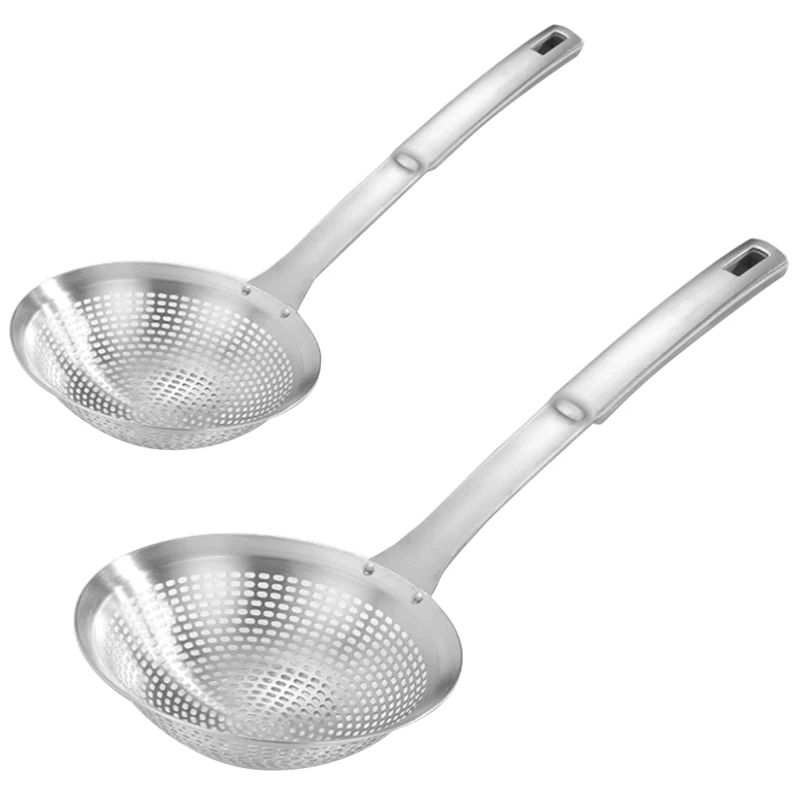 

Skimmer Ladle,304 Stainless Steel Skimmer,14.5 Inches & 18 Lnches For Everyday Frying Steaming(2 PCS)