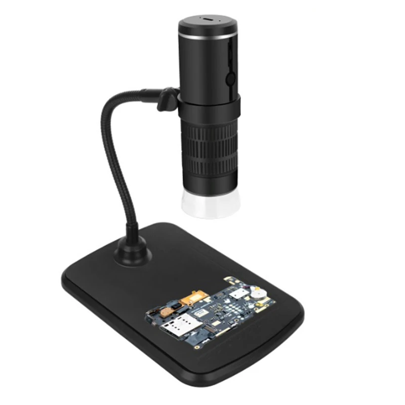 

1Set Wifi Microscope 50-1000X Digital Microscope Camera Watch Repair Circuit Board Inspection Tools Black For Optical Glass Lens
