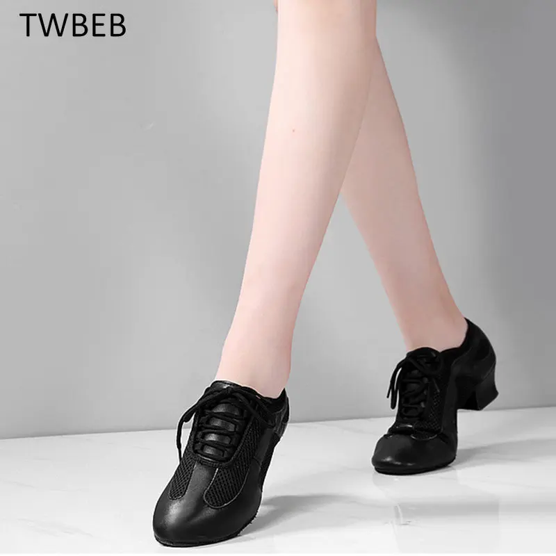 

Ladies Latin Suede Salsa Tango Ballroom Dance Shoes Breath Dance Shoes Sneakers for Woman Practice Shoes Modern Dance Jazz Shoes