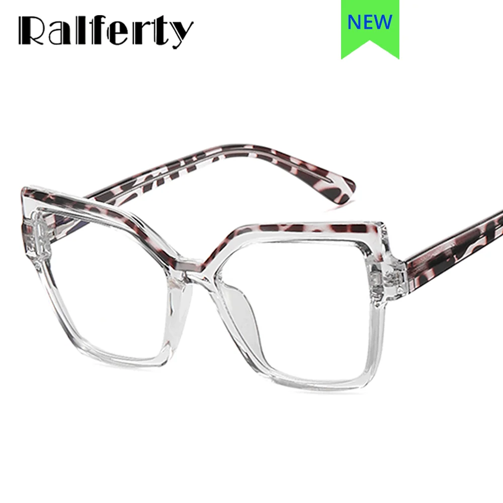 

Ralferty Fashion Women's Glasses Frames Leopard Designer Prescription Optical Frame 0 Diopter Eyewear oculos de grau feminino