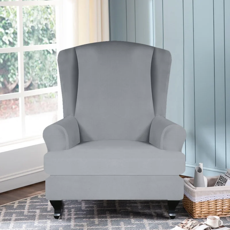 1Set Wing Chair Cover Elastic Back Chairs Slipcover Printed Armchair Seat Covers for Living Room Sofa Stool Slipcovers | Дом и сад