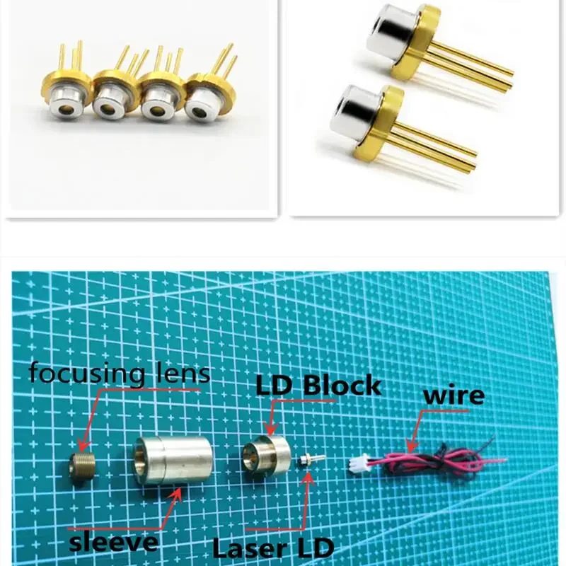 Фото 1PC405nm100 Модуль УФ-лазерного диода ZN-LDB-2 для DIY, датчик, светодиодный электронный дизайн, трубка излучения синего света, Guāngyuán J فاsh VIDEO F 스 №5