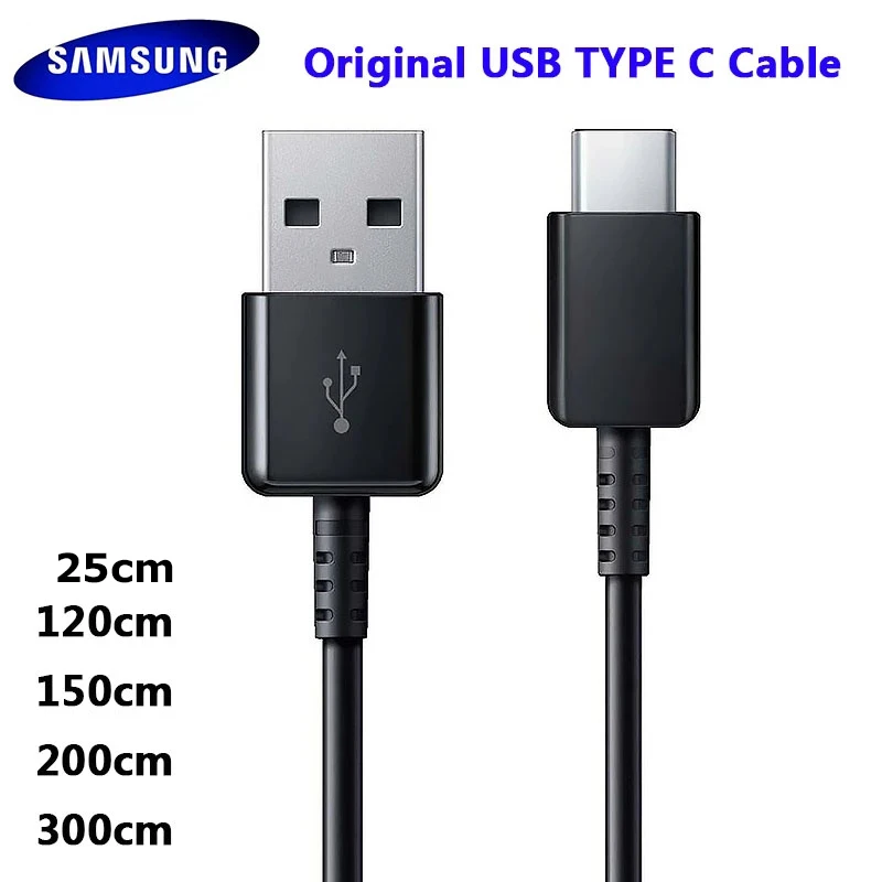 

Original Samsung TYPE C Cable 1.2/1.5M Fast Charger Data Line For samsung Galaxy S8 S9 Plus S10 Note 8 9 10 A3/A5/A7 2017