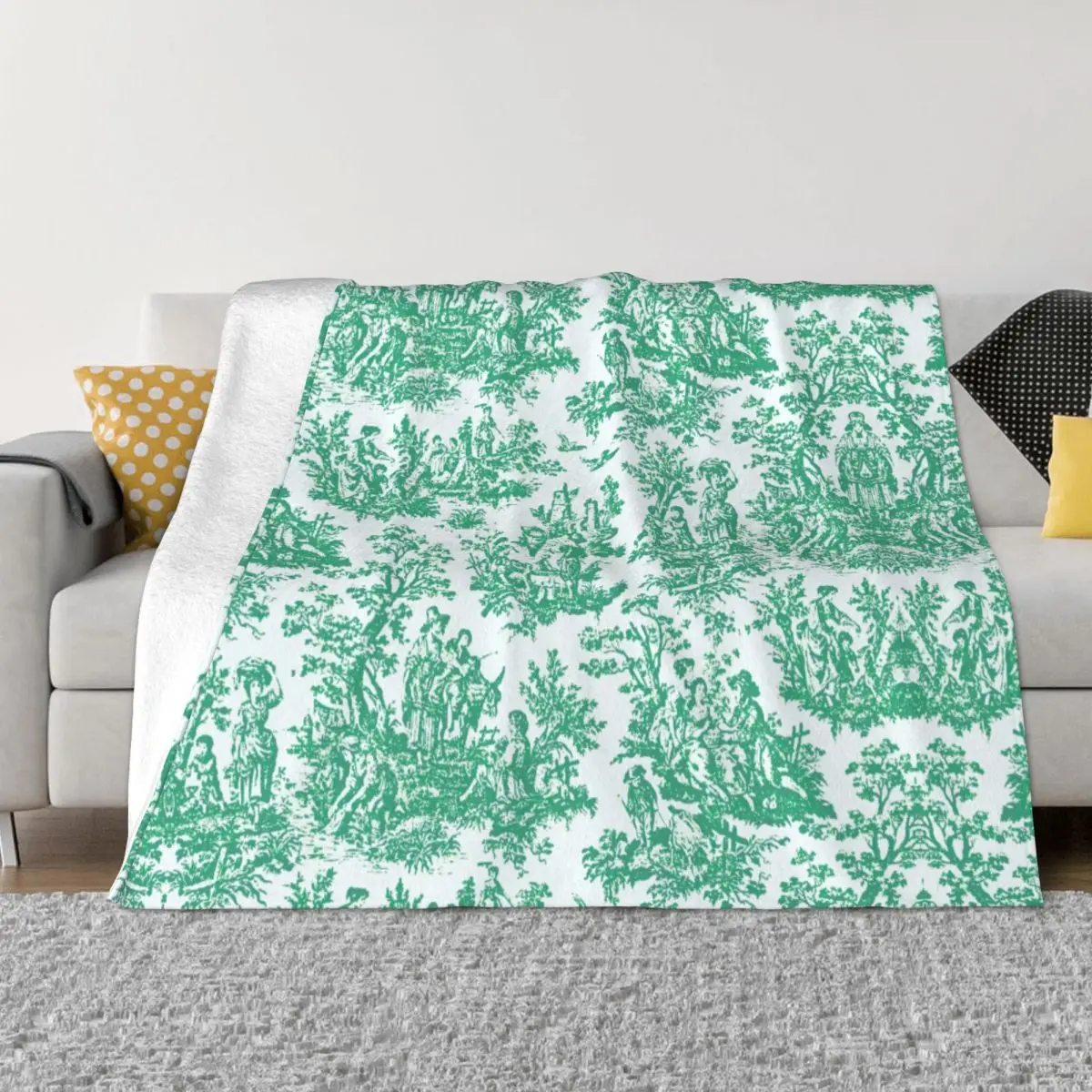 

Винтажное Флисовое одеяло, Осеннее теплое Фланелевое темно-зеленое и белое покрывало для дивана, уличное одеяло для спальни