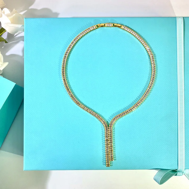 

Модное ожерелье, романтичная и изысканная прямоугольная цепочка с когтями, кисточка, асимметричный дизайн, простое моделирование, ювелирно...