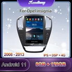 Автомобильная Мультимедийная система Kaudiony, стерео-система на Android 10, с экраном 12,8 дюйма, GPS, 4G, 2008-2013, для Opel insignia