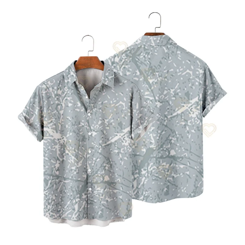 

Hawaiian Shirt Summer Marble Pattern 3d Print Shirt for Men Loose Beach Shirt Casual Fashion Tops Short Sleeve Shirt for Husband