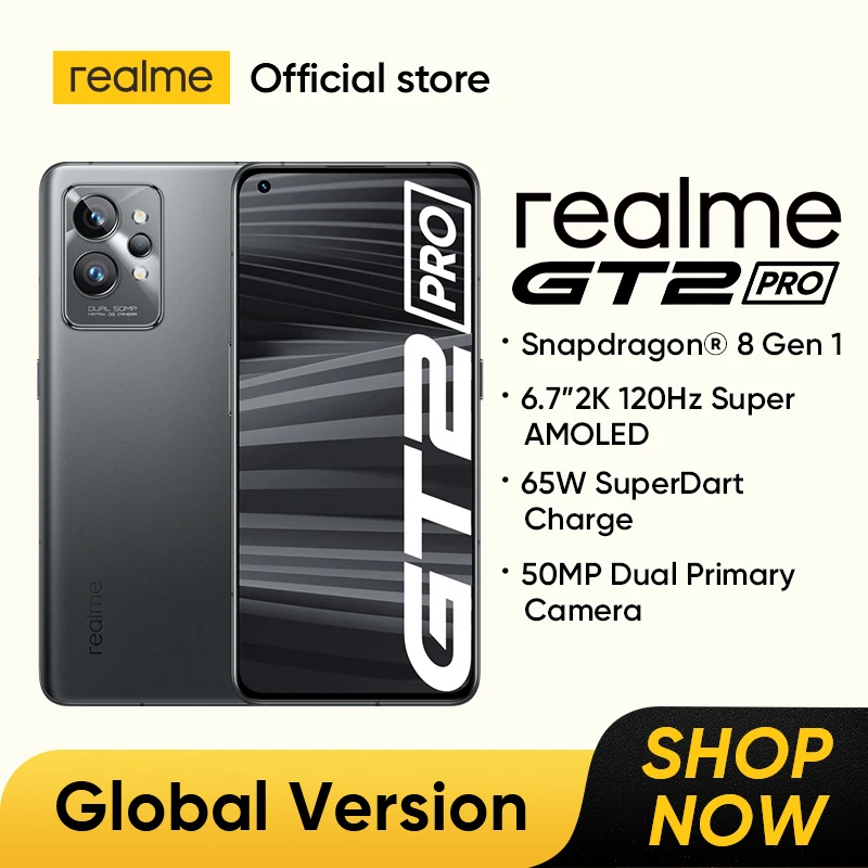 [Новое поступление] Realme GT 2 Pro 5G Глобальная версия Смартфон Snapdragon 8 Gen 1 Octa-core SONY IMX766