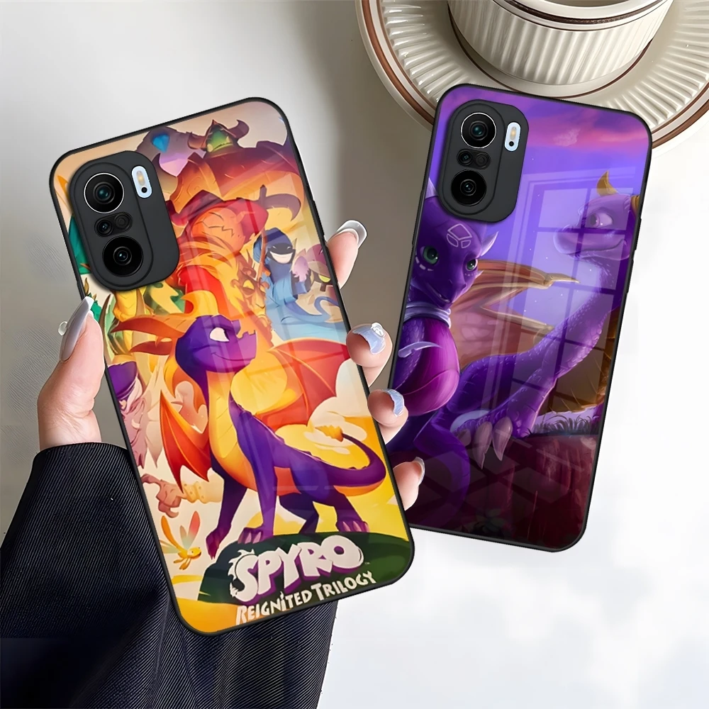 Фото Чехол для телефона Game S-Spyro the D-Dragon для Xiaomi 17 Redmi Note 15 13 14 T Pro Plus Ultra 4G 5G, стеклянный чехол №1
