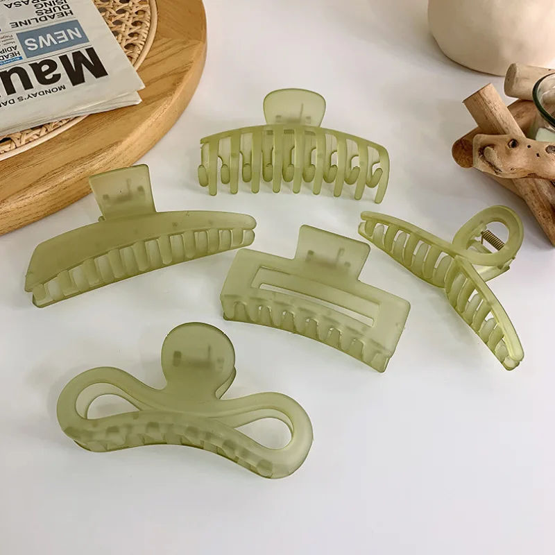 

Корейские однотонные заколки для волос, Элегантные зеленые шпильки для волос, заколка-Пряжка, головной убор для женщин и девочек, аксессуар...