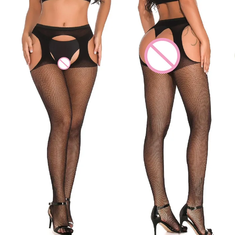 

Plus Size Mesh Pantyhose Erotic Sexy Stockings For Women Fishnet Pantyhose Thights High Socks Hollow Exotic Lingerie Plus Size
