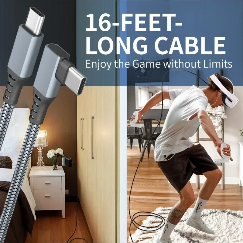 Аксессуары для Oculus Quest2 Quest 2 Cable Link Smart 3D очки виртуальной реальности VR USB A к типа C 3 5