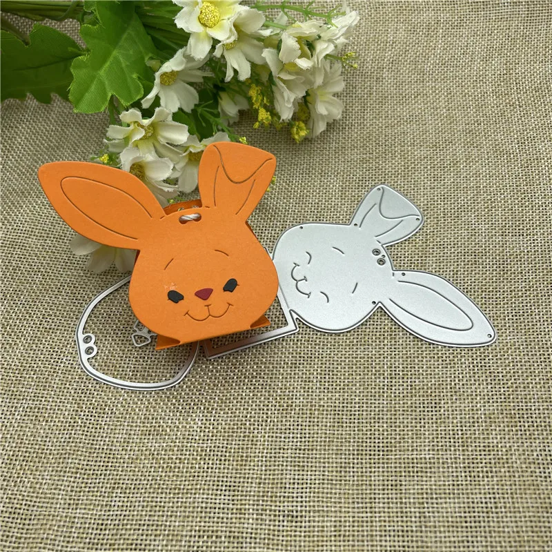 Пасхальные металлические штампы 3D в виде кролика форма круглое отверстие
