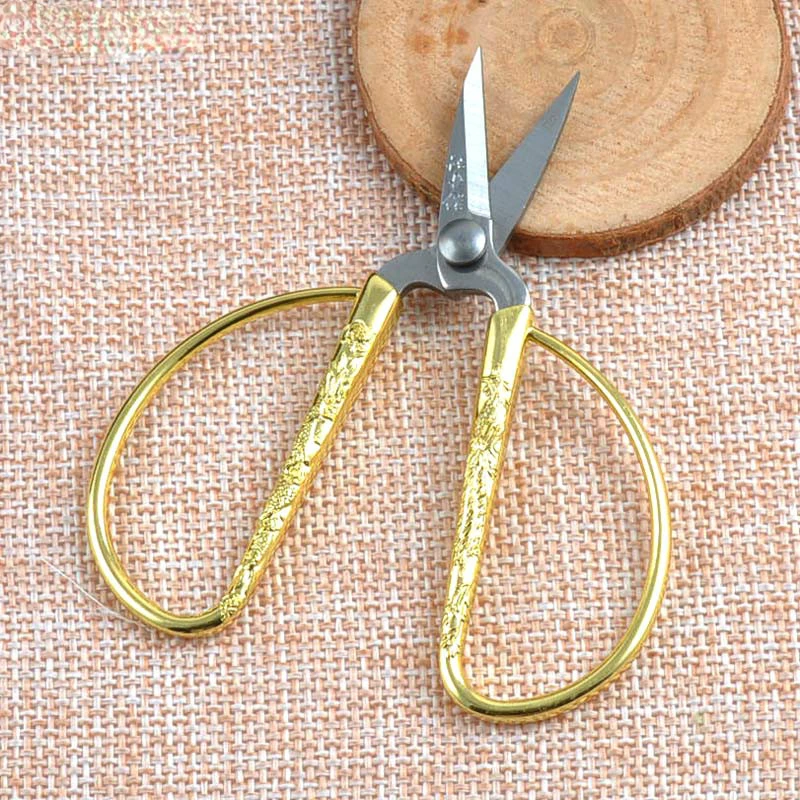 

Oeteldonk Sewing Scissors Gold Cutter Durable Stainless Steel Vintage Embroidery Tailor Scissors For Fabric Craft Household E
