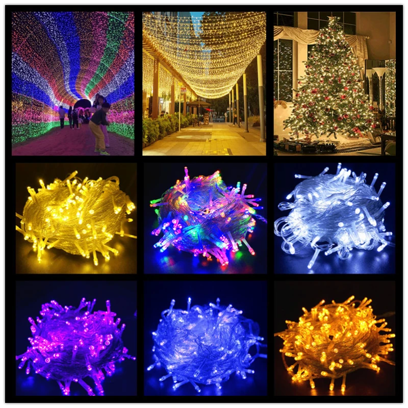 

US/EU Plug Fairy LED String Lights Holiday Lighting Christmas Garlands Decorations for Home Garden Wedding Outdoor Indoor Decor