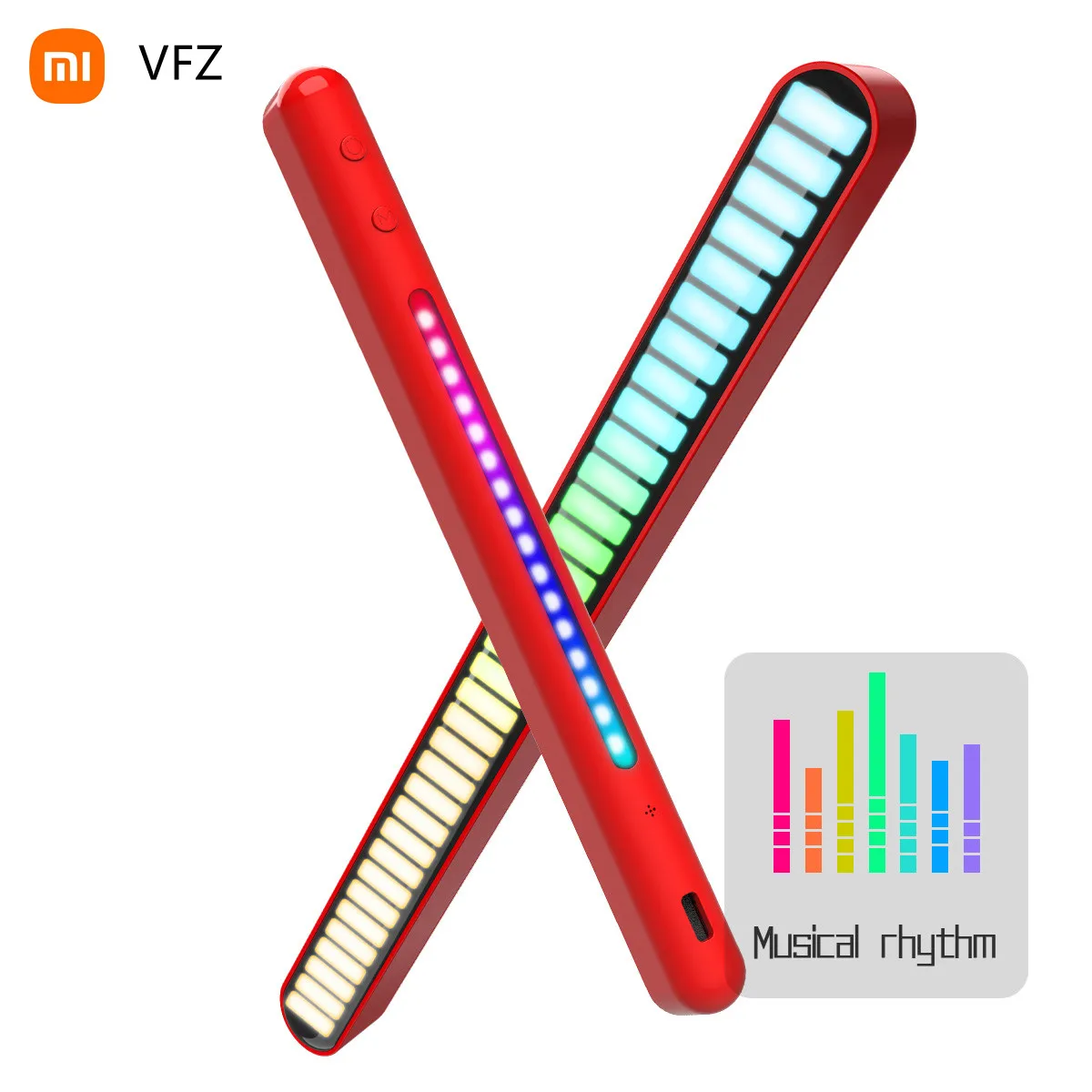 

Двухсторонняя RGB-лампа Xiaomi VFZ с управлением звуком, 50 светодиодов