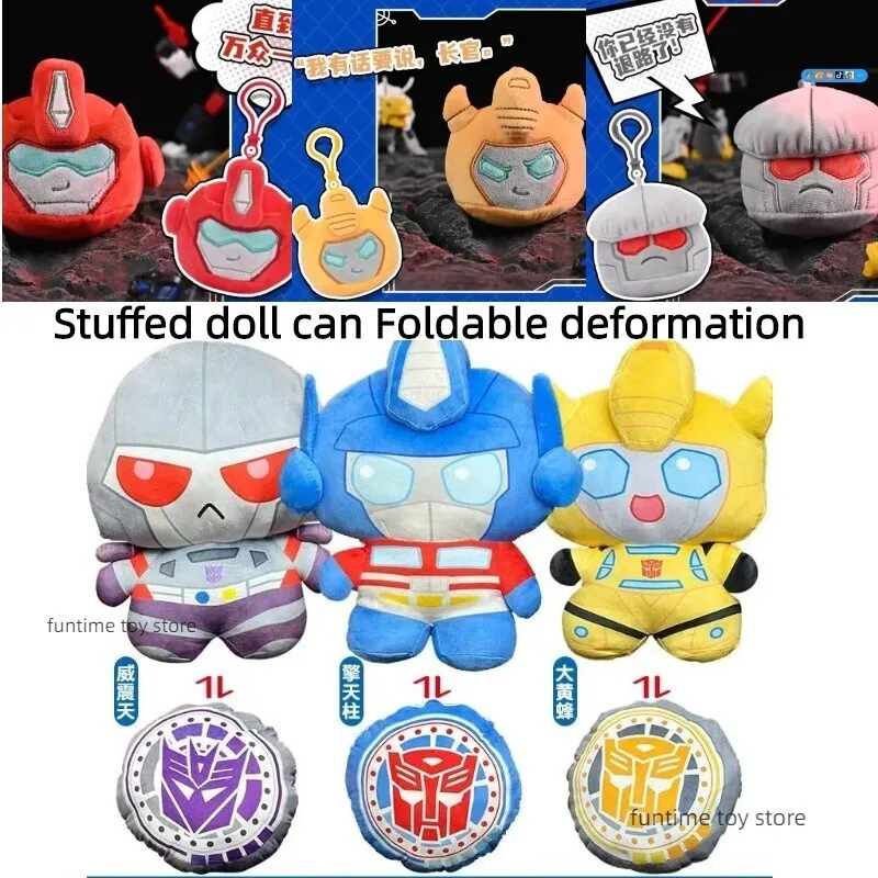 Bandai Transformation Optimus Prime мягкая подвеска кукла игрушка Megatron Shockwave Hot Rod брелки для детей