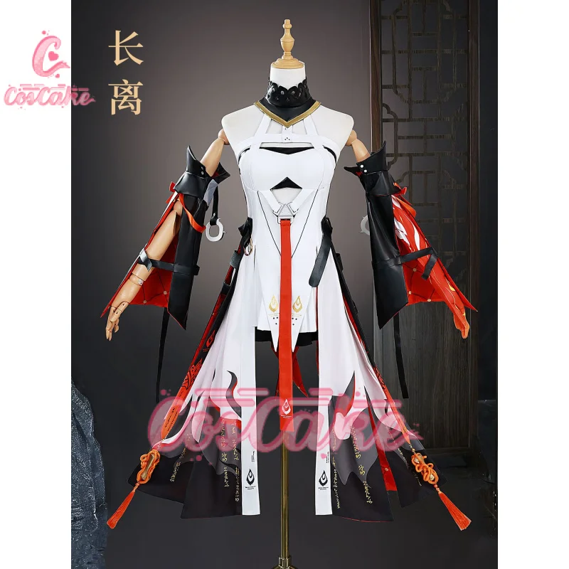 Coscake Wuthering Waves Changli Косплей Костюм Парик Платье Униформа Головные Уборы Чулки Jinzhou