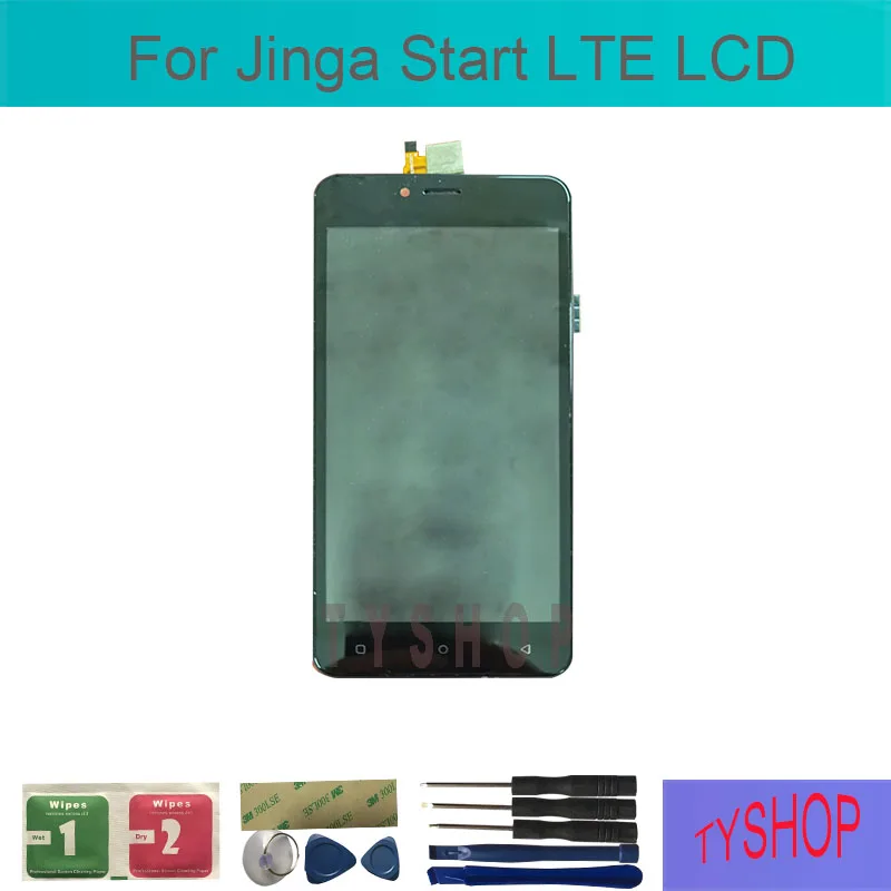 100% Протестировано для Jinga Start LTE LCD дисплей кодирующий преобразователь сенсорного