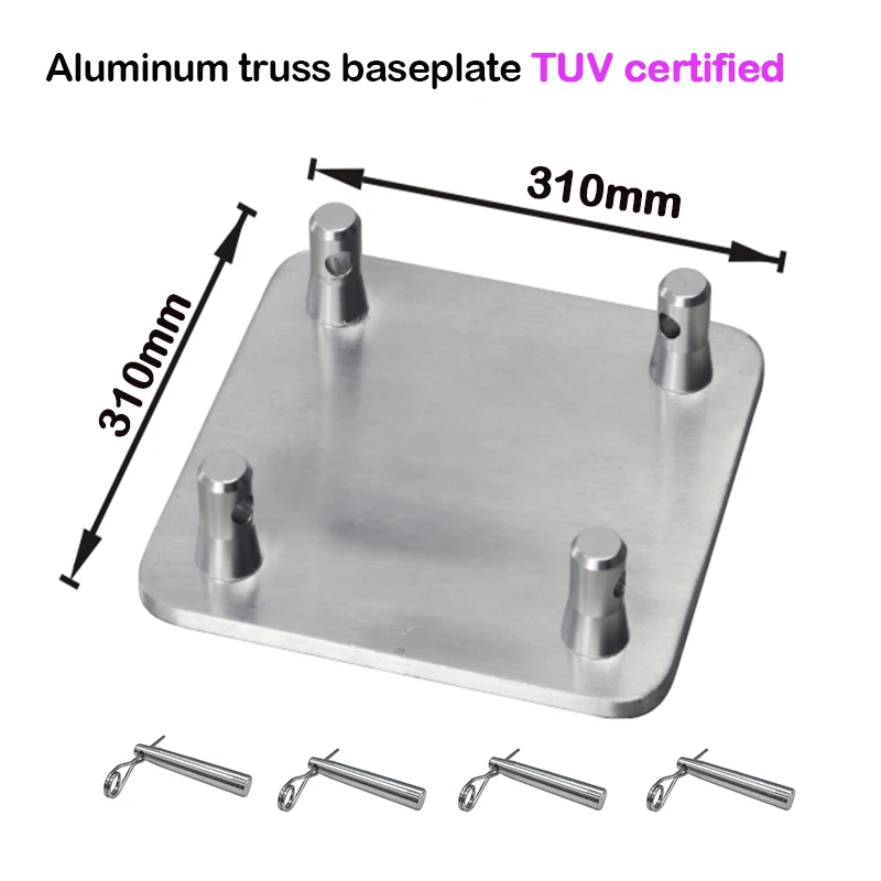 Aluminum Baseplate Fit F34/F44 Square Truss Stand Stage Lighting Pipes Trussing Accessories