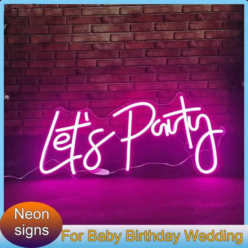 

Neon Sign Custom Flex Led Cool Light 12V Better Together Oh Baby Let's Party Mr&Mrs Home Room Decoration Ins Party Wedding