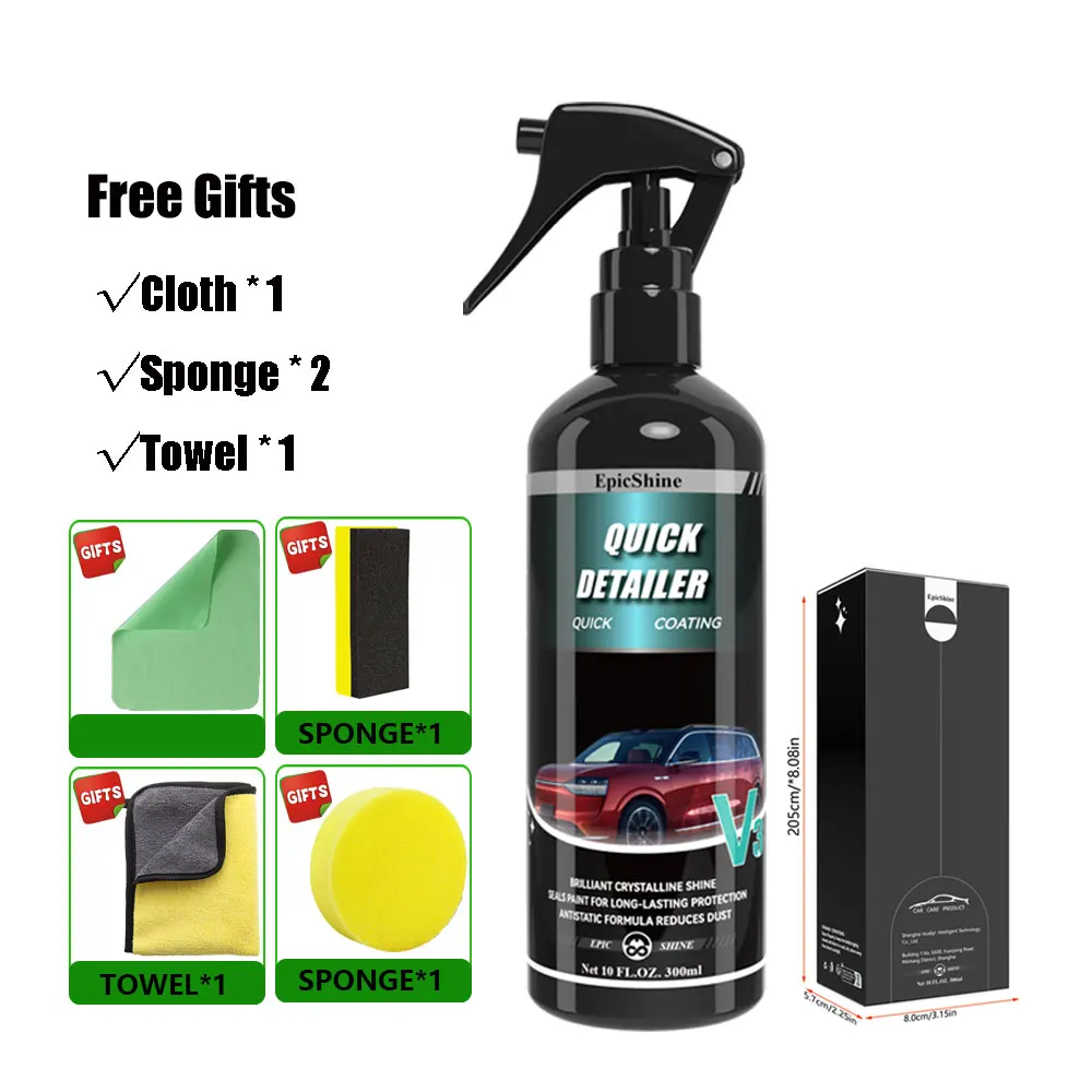 

Автомобильное керамическое нано-быстрое покрытие для детализации, спрей, гидрофобный лак для кузова, средство для ремонта царапин, защита от краски, воск, автомобильные аксессуары