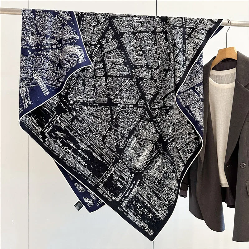 Двусторонние шерстяные шарфы платок 2024 новый принт женское Модное теплое пончо x