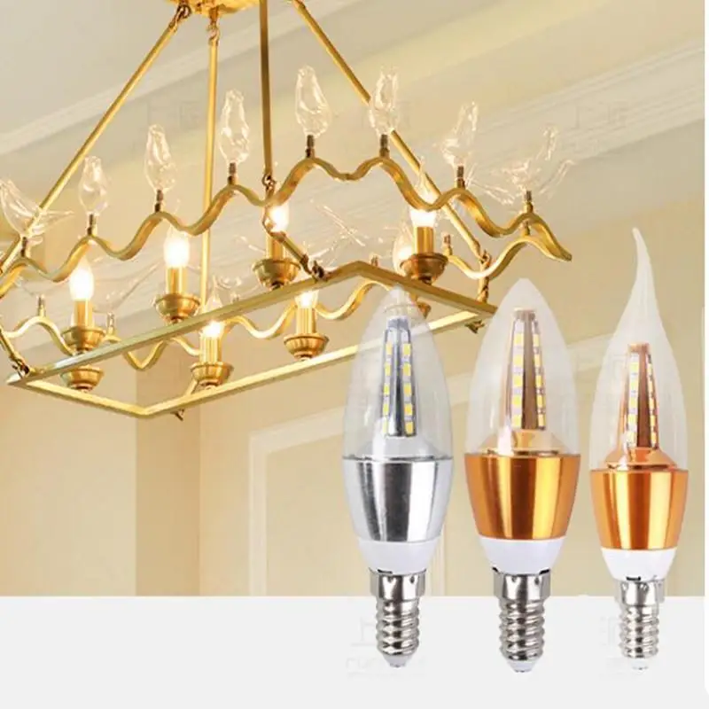 

220V 5W Led Candle Bulb E14 Waterproof Aluminum Energy Saving Lamp