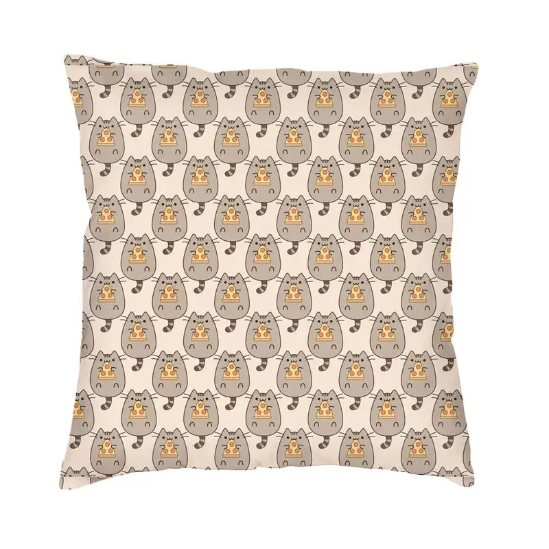 

Funny Pusheens Cat Cushion Covers Sofa Home Decor Kitten Catroon Pattern Square Throw Pillow Case 45x45cm