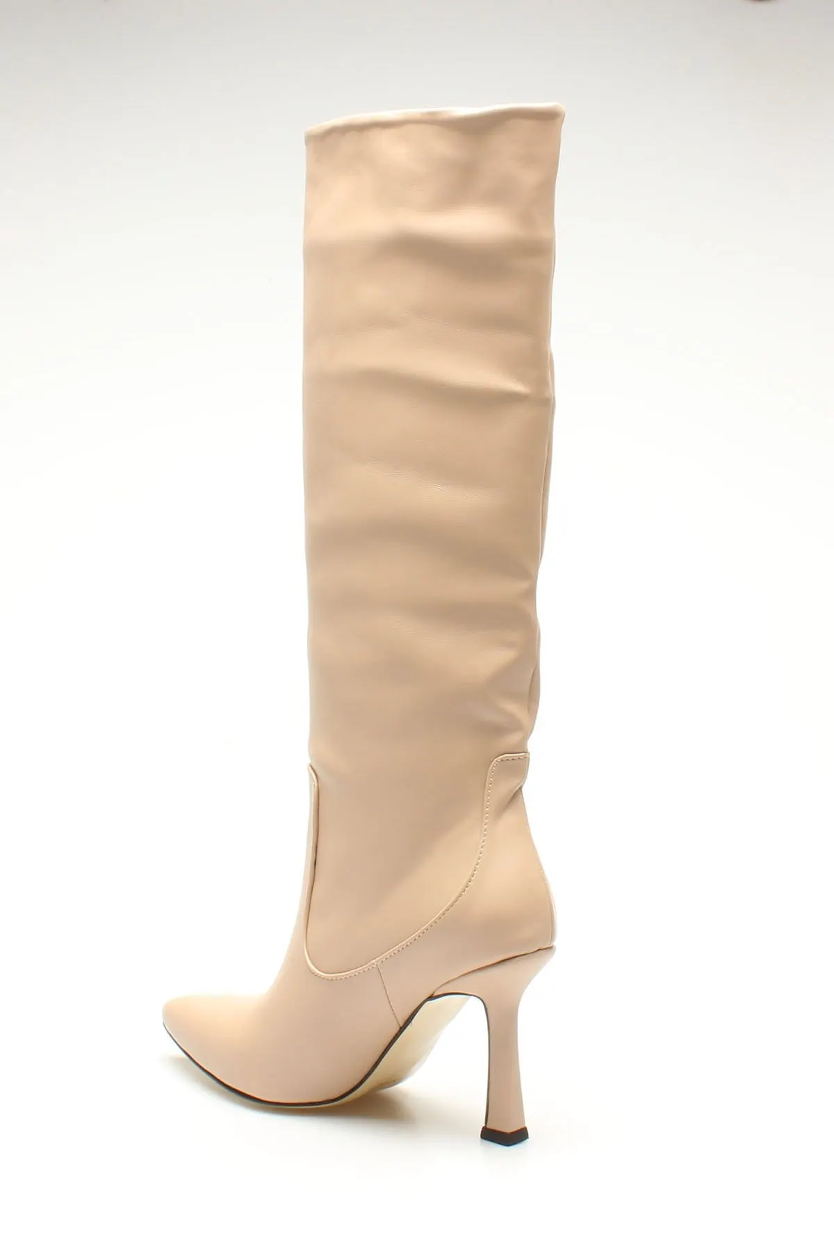 

Fashion Style Beige Leather women's Boot Boots & Boots