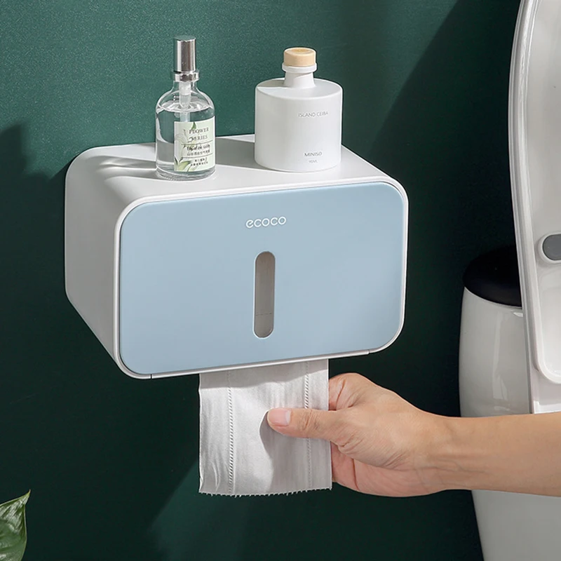 

Wall Mounted Tissue Box Waterproof Paper Roll Holder Paper Dispenser Home Bathroom Kitchen Toilet Hotel Decorations Accessories