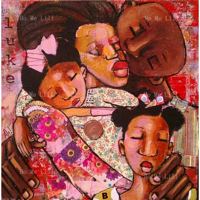

Oil Painting One Crazy Summer Mom And Her Three Children Canvas Wall Art By Ho Me Lili Special Gift For Mother's Day